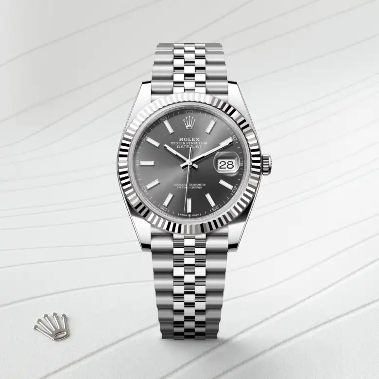 Rolex 
Datejust 41
Oyster, 41 mm, acero Oystersteel y oro blanco
M126334-0014