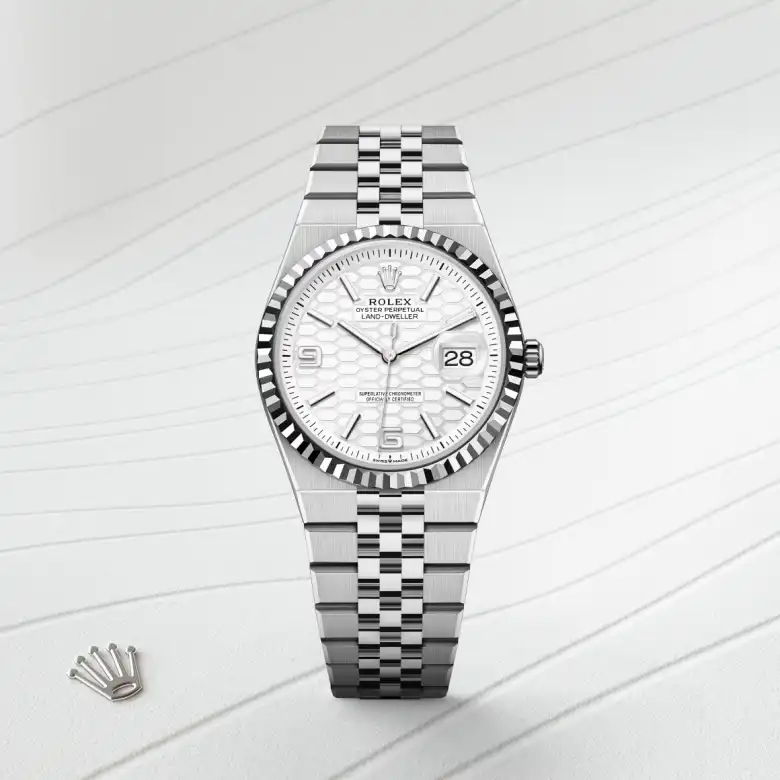 Rolex 
Land-Dweller 36
Oyster, 36 mm, acero Oystersteel y oro blanco
M127234-0001