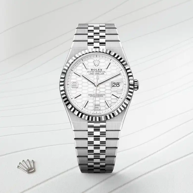 Rolex 
Land-Dweller 40
Oyster, 40 mm, acero Oystersteel y oro blanco
M127334-0001