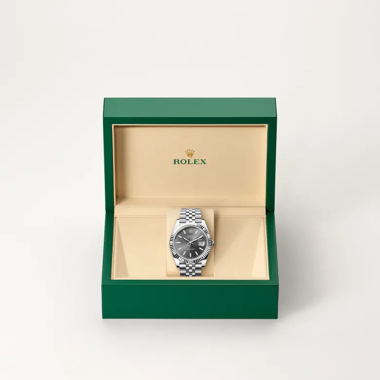 Rolex 
Datejust 41
Oyster, 41 mm, acero Oystersteel y oro blanco
M126334-0014