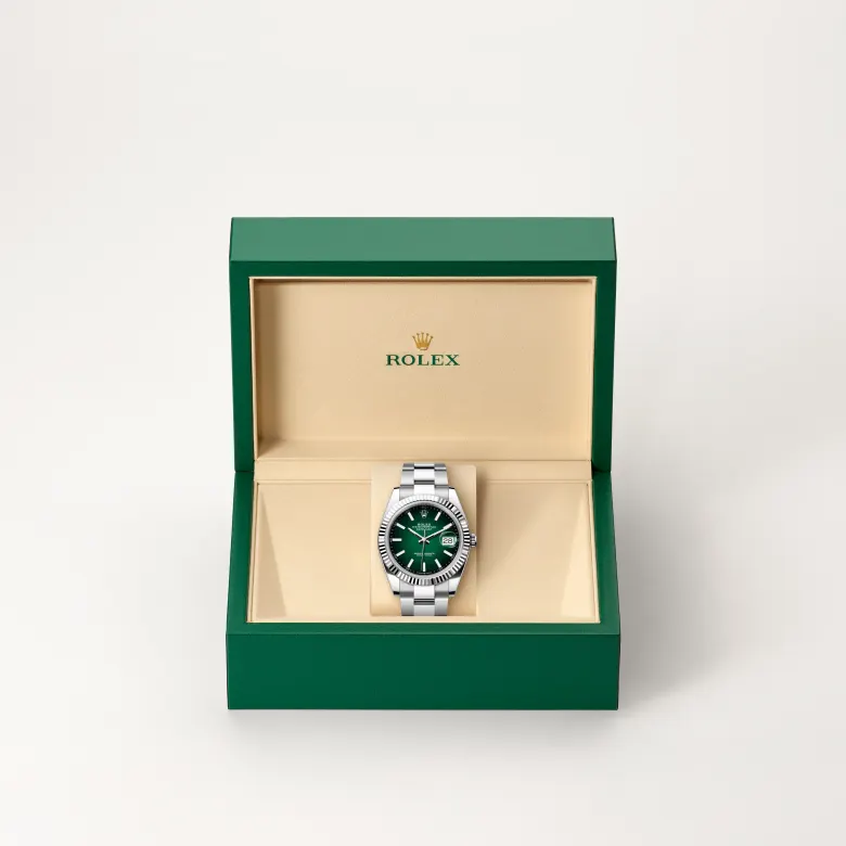 Rolex 
Datejust 41
Oyster, 41 mm, acero Oystersteel y oro blanco
M126334-0033