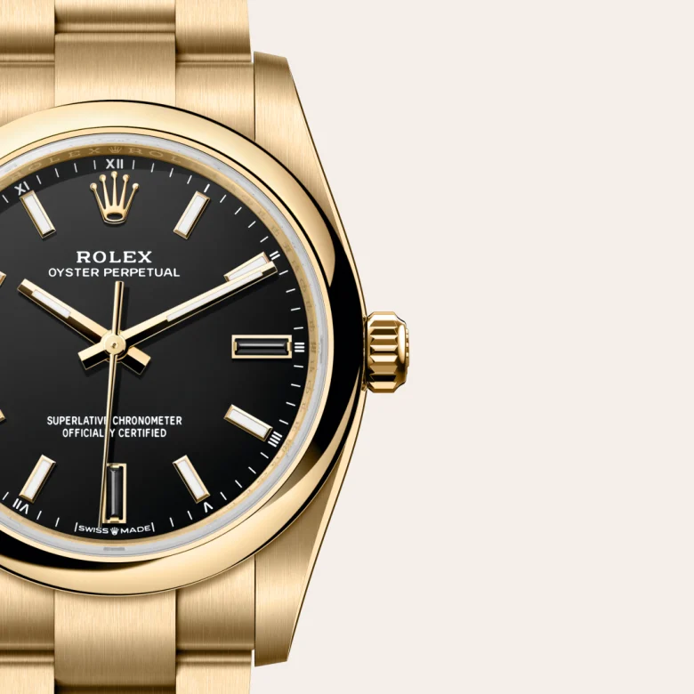 Rolex 
Oyster Perpetual 34
Oyster, 34 mm, oro amarillo
M124208-0001