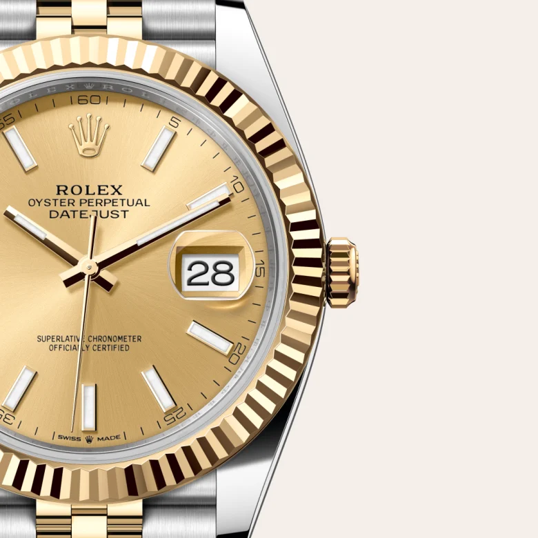 Rolex 
Datejust 41
Oyster, 41 mm, acero Oystersteel y oro amarillo
M126333-0010