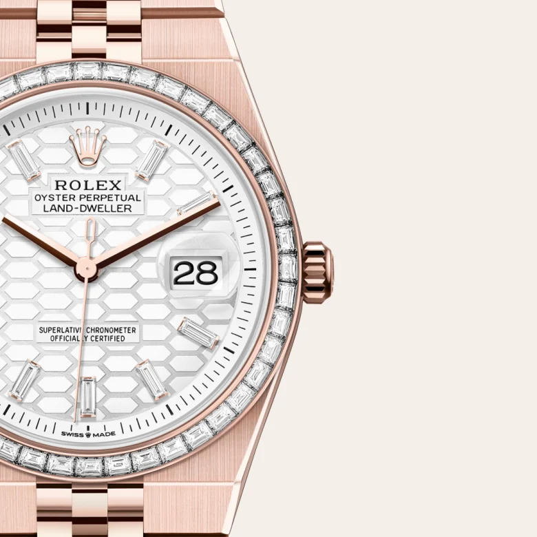 Rolex 
Land-Dweller 36
Oyster, 36 mm, oro Everose y diamantes
M127285TBR-0002