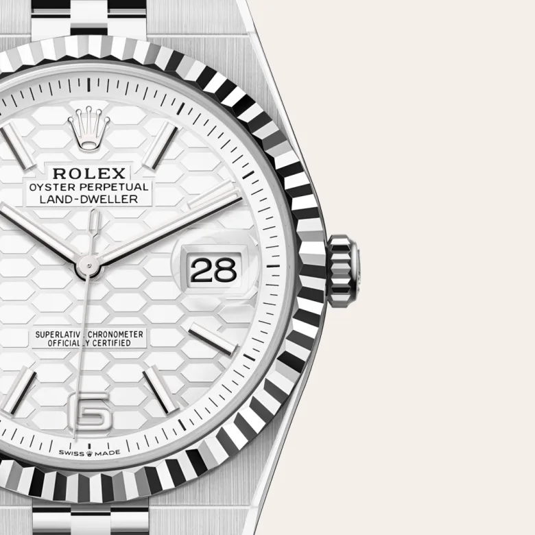 Rolex 
Land-Dweller 40
Oyster, 40 mm, acero Oystersteel y oro blanco
M127334-0001