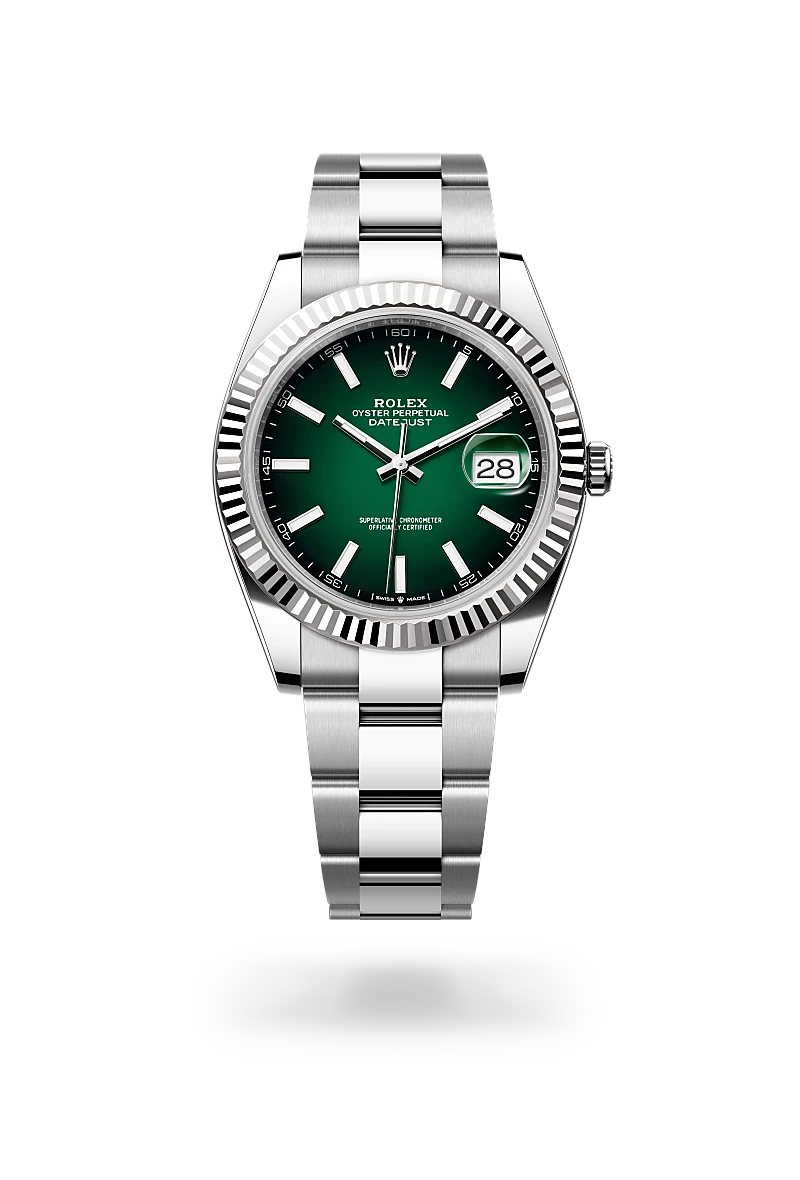 Rolex 
Datejust 41
Oyster, 41 mm, acero Oystersteel y oro blanco
M126334-0033