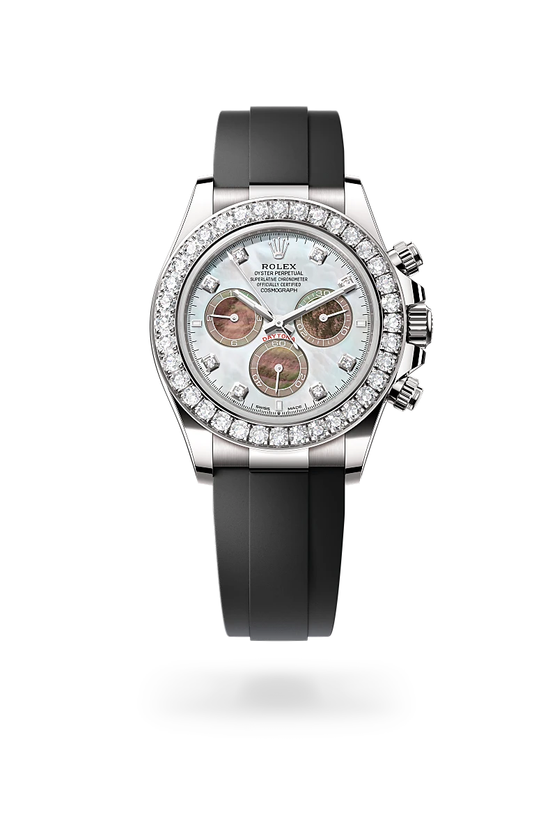 Rolex 
Cosmograph Daytona
Oyster, 40 mm, oro blanco y diamantes
M126589RBR-0001