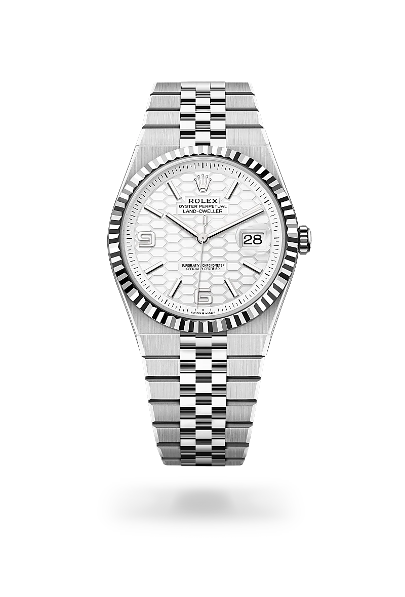 Rolex 
Land-Dweller 40
Oyster, 40 mm, acero Oystersteel y oro blanco
M127334-0001
