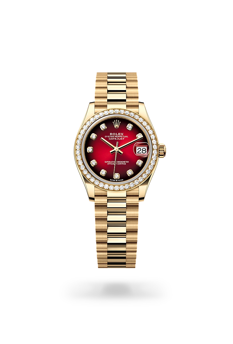 Rolex 
Datejust 31
Oyster, 31 mm, oro amarillo y diamantes
M278288RBR-0041
