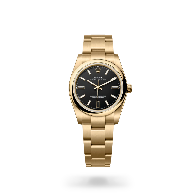 Rolex 
Oyster Perpetual 34
Oyster, 34 mm, oro amarillo
M124208-0001