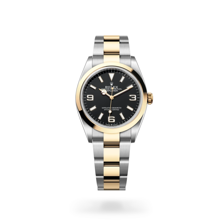 Rolex 
Explorer 36
Oyster, 36 mm, acero Oystersteel y oro amarillo
M124273-0001