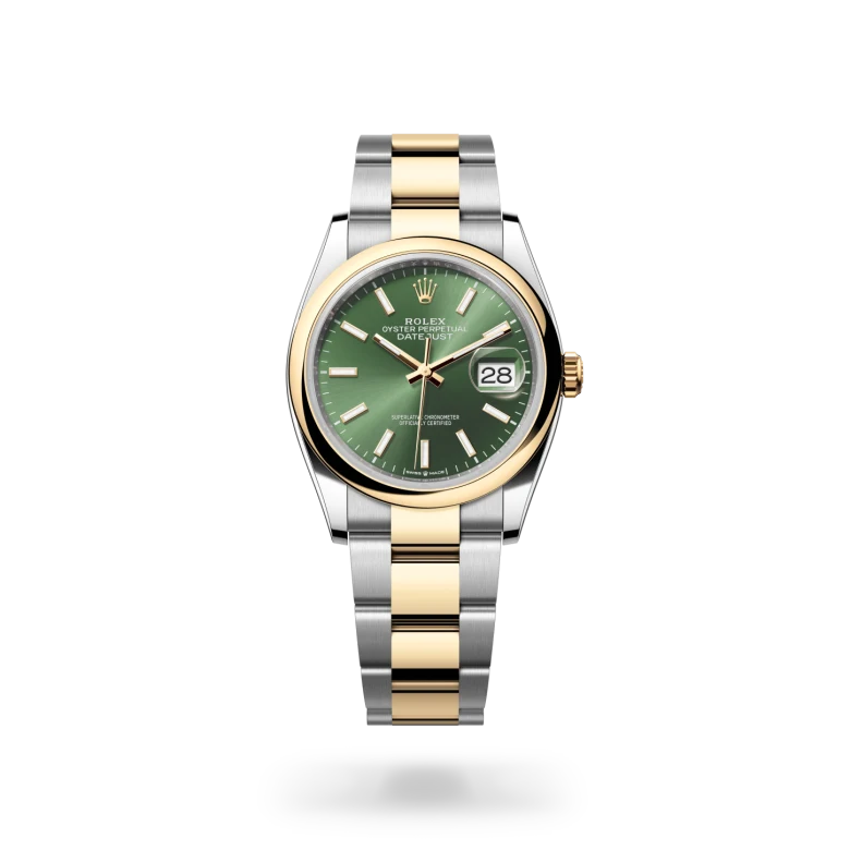 Rolex 
Datejust 36
Oyster, 36 mm, acero Oystersteel y oro amarillo
M126203-0058