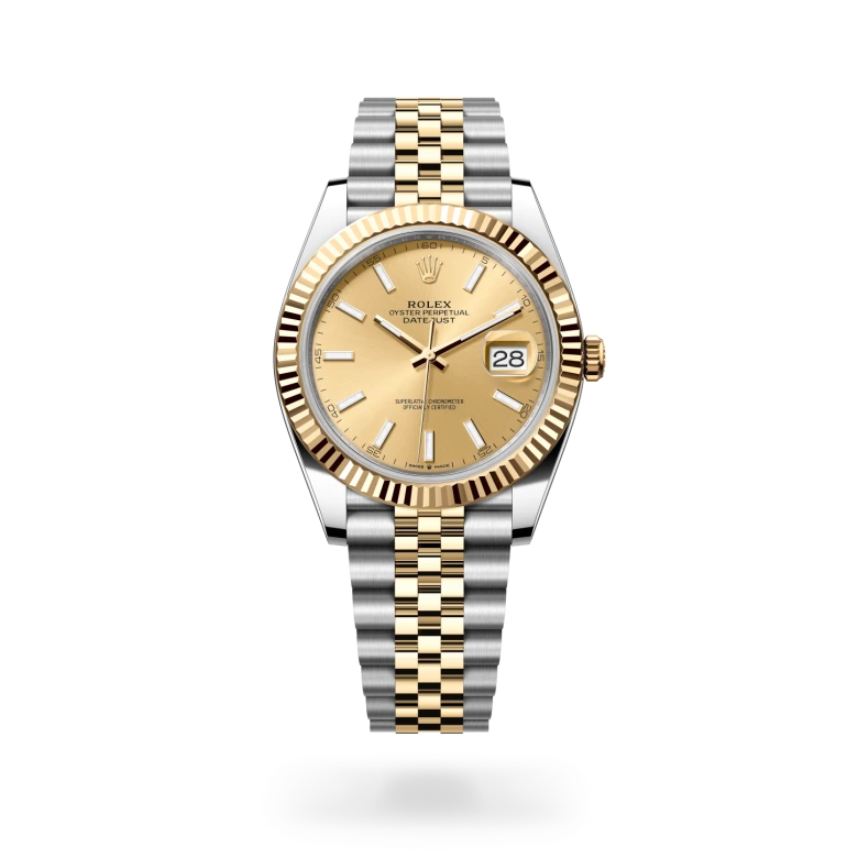 Rolex 
Datejust 41
Oyster, 41 mm, acero Oystersteel y oro amarillo
M126333-0010