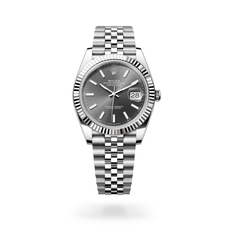 Rolex 
Datejust 41
Oyster, 41 mm, acero Oystersteel y oro blanco
M126334-0014