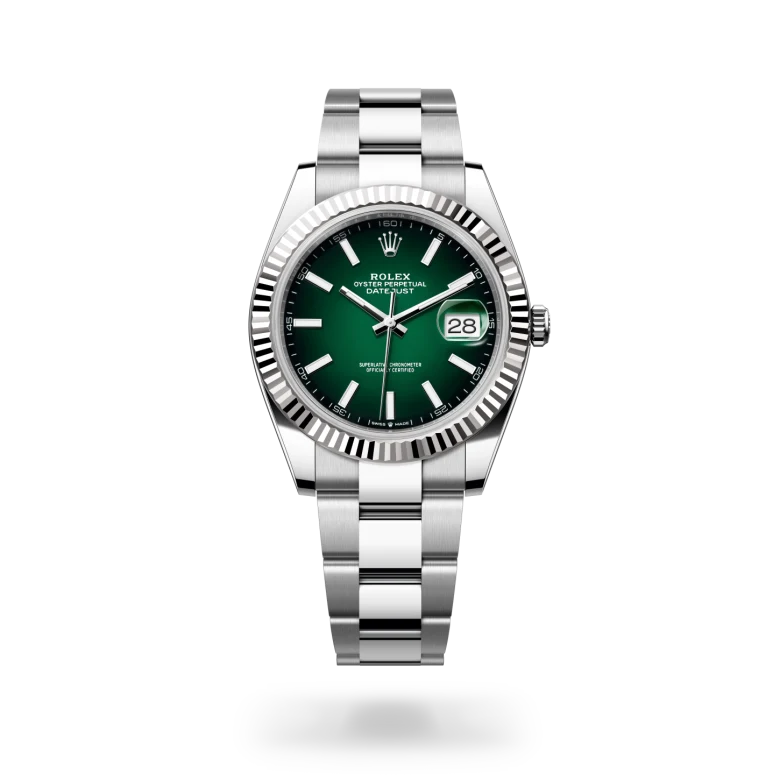 Rolex 
Datejust 41
Oyster, 41 mm, acero Oystersteel y oro blanco
M126334-0033