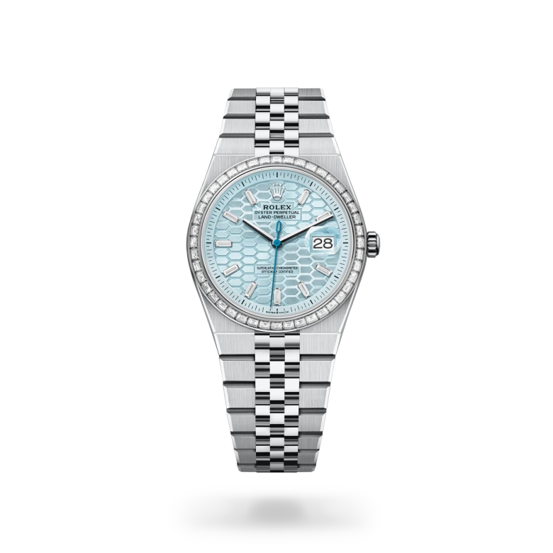 Rolex 
Land-Dweller 36
Oyster, 36 mm, platino y diamantes
M127286TBR-0001