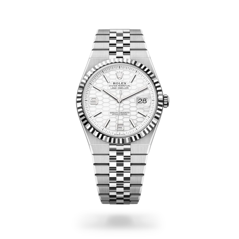 Rolex 
Land-Dweller 40
Oyster, 40 mm, acero Oystersteel y oro blanco
M127334-0001