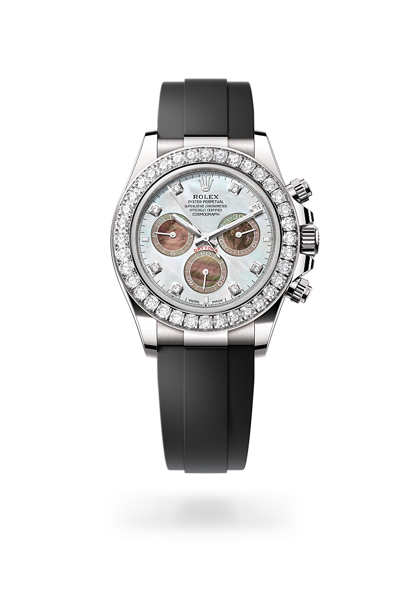 Rolex 
Cosmograph Daytona
Oyster, 40 mm, oro blanco y diamantes
M126589RBR-0001