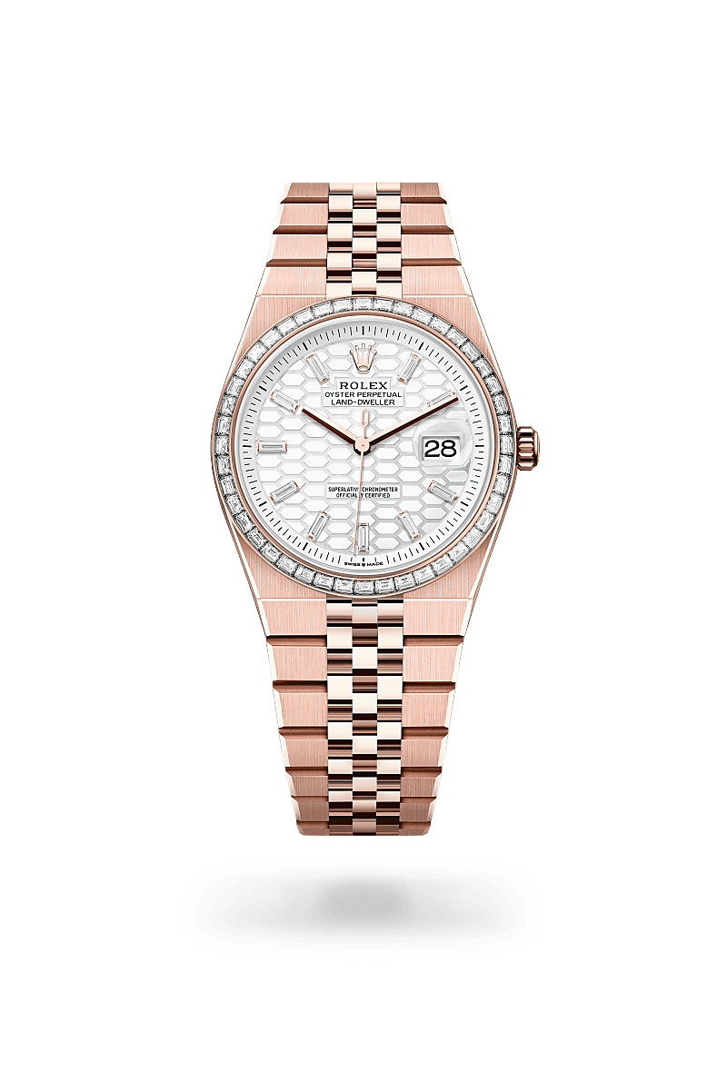 Rolex 
Land-Dweller 36
Oyster, 36 mm, oro Everose y diamantes
M127285TBR-0002