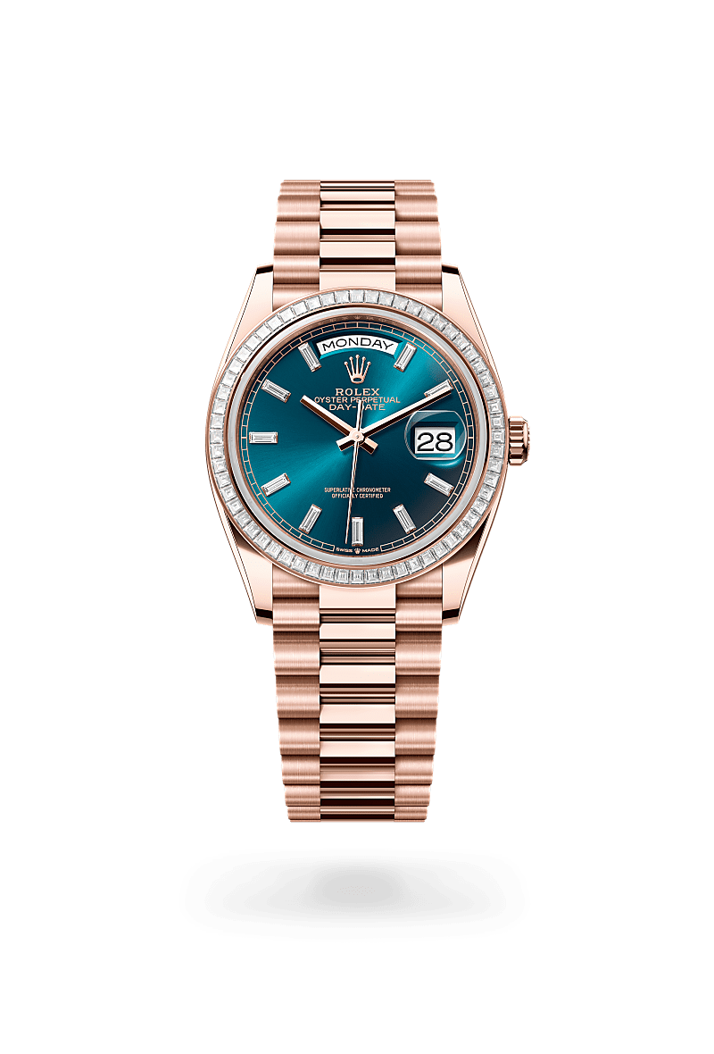 Rolex 
Day-Date 36
Oyster, 36 mm, oro Everose y diamantes
M128395TBR-0032