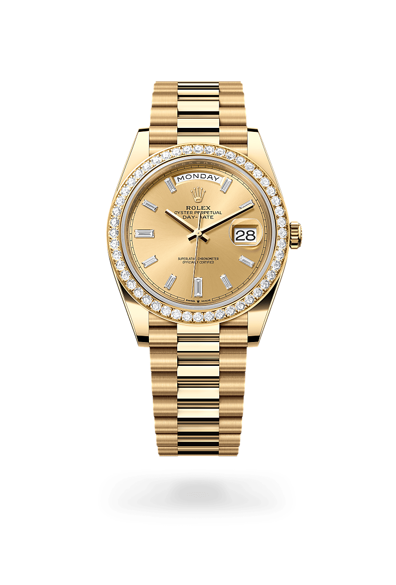 Rolex 
Day-Date 40
Oyster, 40 mm, oro amarillo y diamantes
M228348RBR-0002