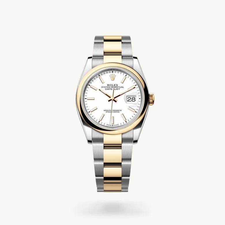 Rolex 
Datejust 36
Oyster, 36 mm, acero Oystersteel y oro amarillo
M126203-0020
