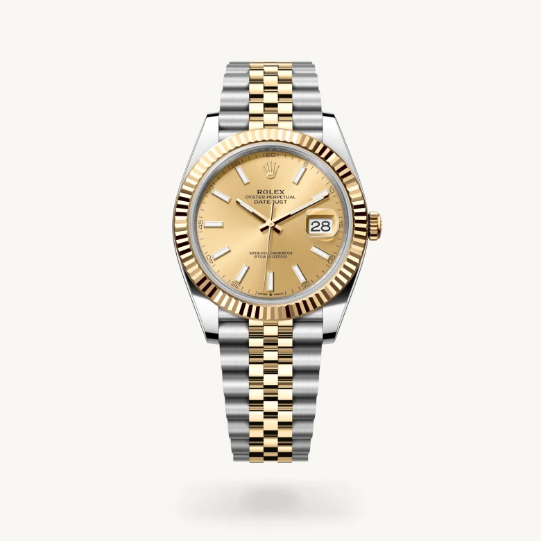 Rolex 
Datejust 41
Oyster, 41 mm, acero Oystersteel y oro amarillo
M126333-0010