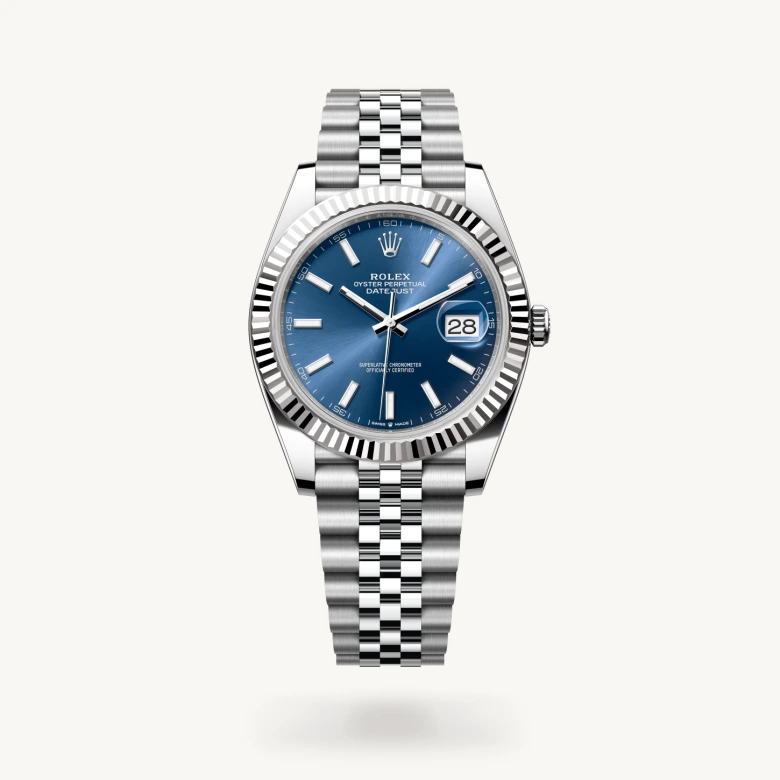 Rolex 
Datejust 41
Oyster, 41 mm, acero Oystersteel y oro blanco
M126334-0002