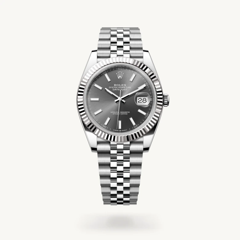 Rolex 
Datejust 41
Oyster, 41 mm, acero Oystersteel y oro blanco
M126334-0014
