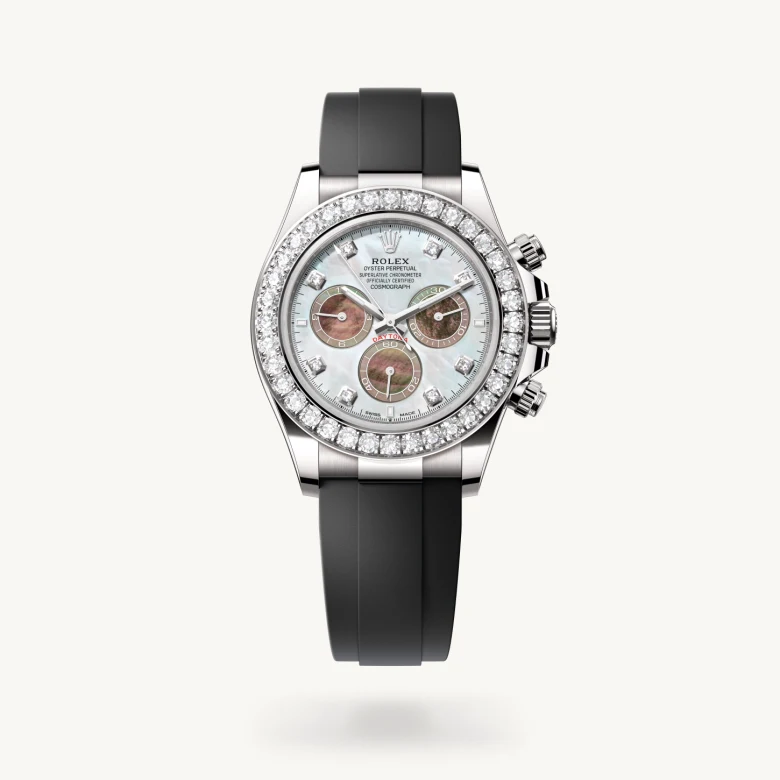 Rolex 
Cosmograph Daytona
Oyster, 40 mm, oro blanco y diamantes
M126589RBR-0001