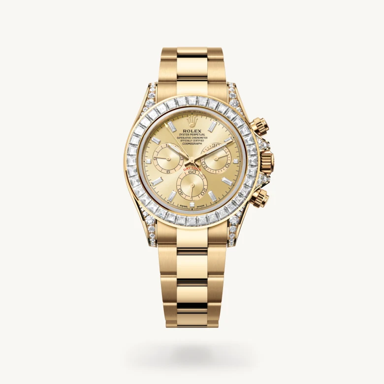 Rolex 
Cosmograph Daytona
Oyster, 40 mm, oro amarillo y diamantes
M126598TBR-0001