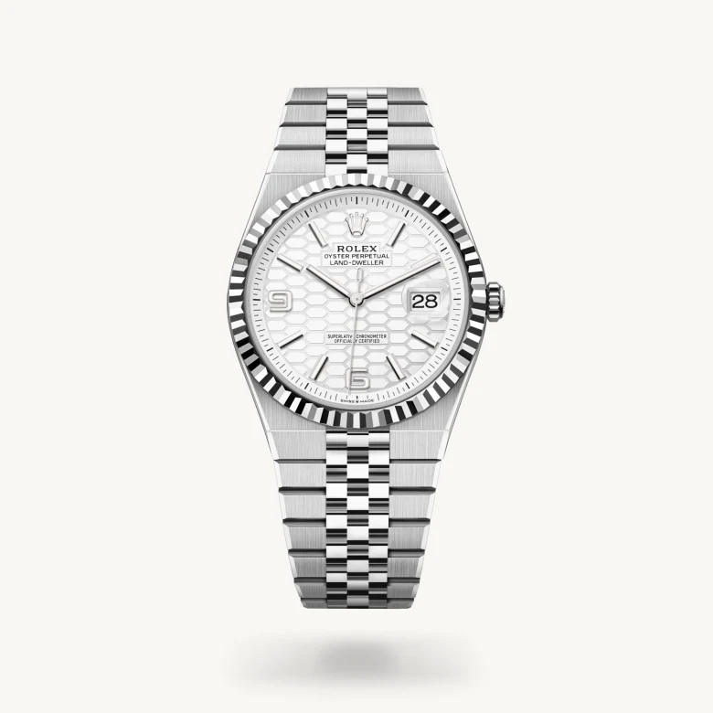 Rolex 
Land-Dweller 40
Oyster, 40 mm, acero Oystersteel y oro blanco
M127334-0001