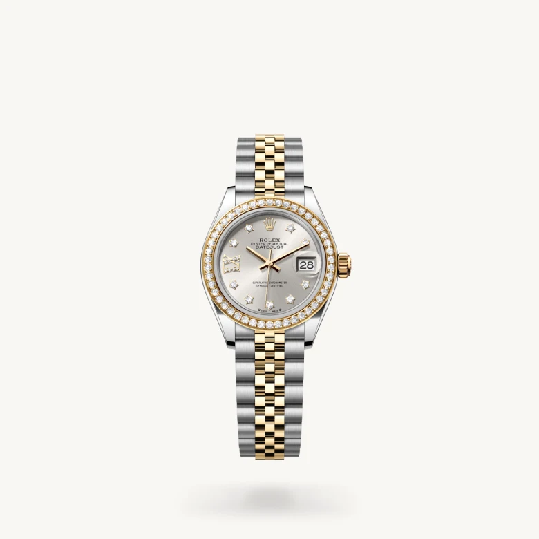 Rolex 
Lady-Datejust
Oyster, 28 mm, acero Oystersteel, oro amarillo y diamantes
M279383RBR-0003