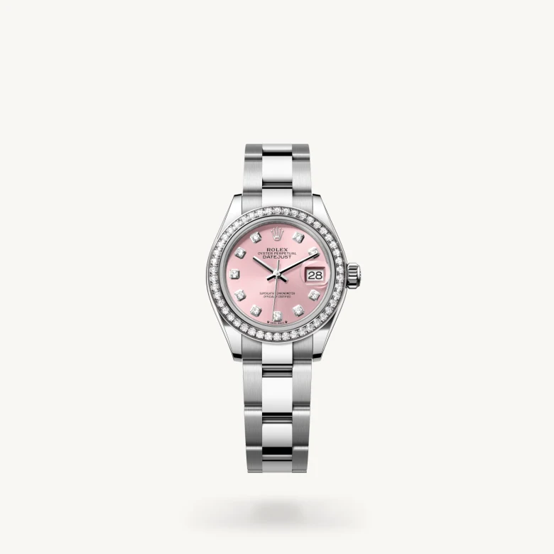 Rolex 
Lady-Datejust
Oyster, 28 mm, acero Oystersteel, oro blanco y diamantes
M279384RBR-0004