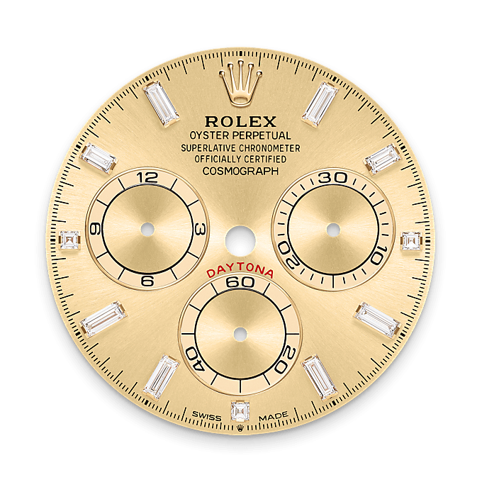 Rolex
Cosmograph Daytona
Oyster, 40 mm, oro amarillo y diamantes
M126598TBR-0001 Rolex
Cosmograph Daytona
Oyster, 40 mm, oro amarillo y diamantes
M126598TBR-0001