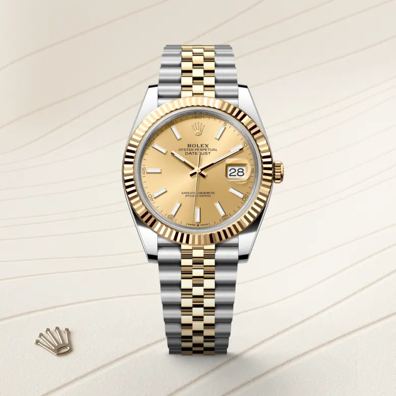 Rolex 
Datejust 41
Oyster, 41 mm, acero Oystersteel y oro amarillo
M126333-0010