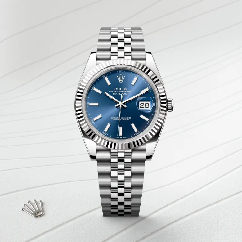 Rolex 
Datejust 41
Oyster, 41 mm, acero Oystersteel y oro blanco
M126334-0002