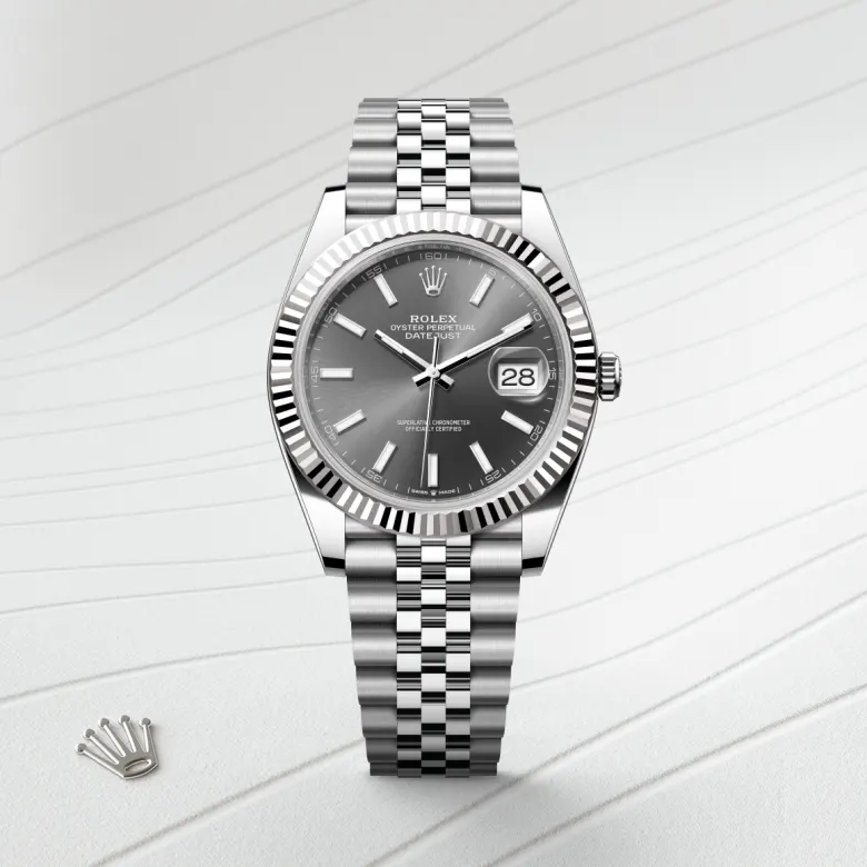 Rolex 
Datejust 41
Oyster, 41 mm, acero Oystersteel y oro blanco
M126334-0014