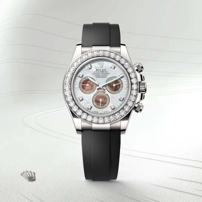 Rolex 
Cosmograph Daytona
Oyster, 40 mm, oro blanco y diamantes
M126589RBR-0001