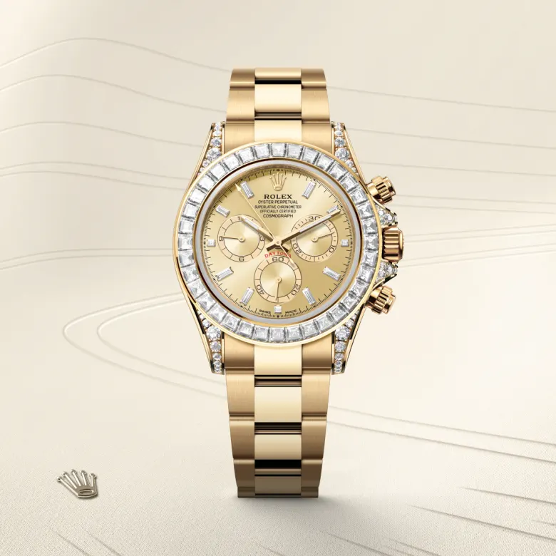 Rolex 
Cosmograph Daytona
Oyster, 40 mm, oro amarillo y diamantes
M126598TBR-0001