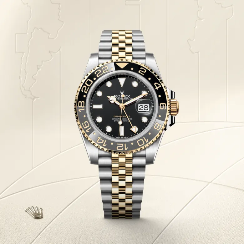 Rolex 
GMT-Master II
Oyster, 40 mm, acero Oystersteel y oro amarillo
M126713GRNR-0001