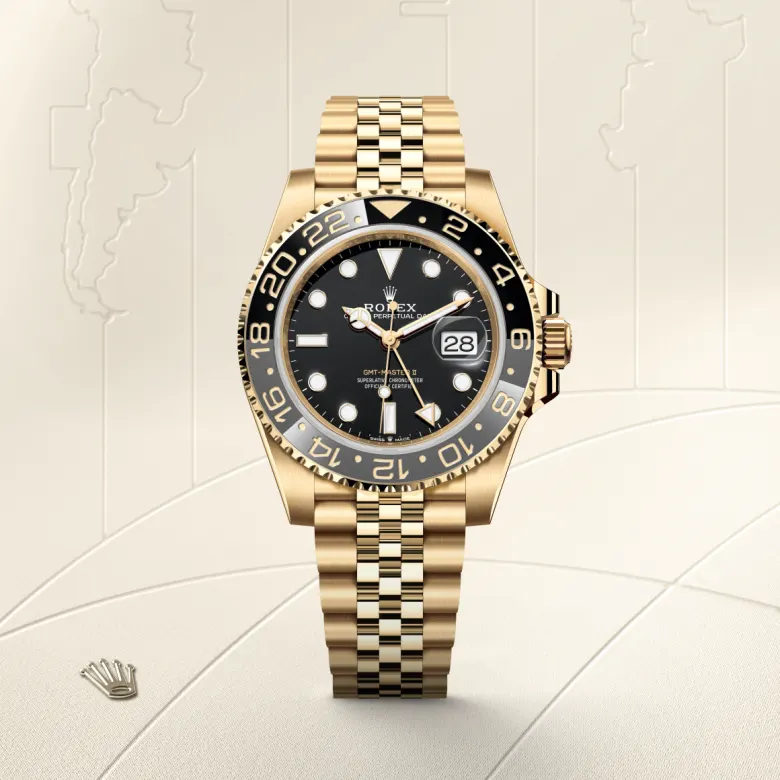 Rolex 
GMT-Master II
Oyster, 40 mm, oro amarillo
M126718GRNR-0001