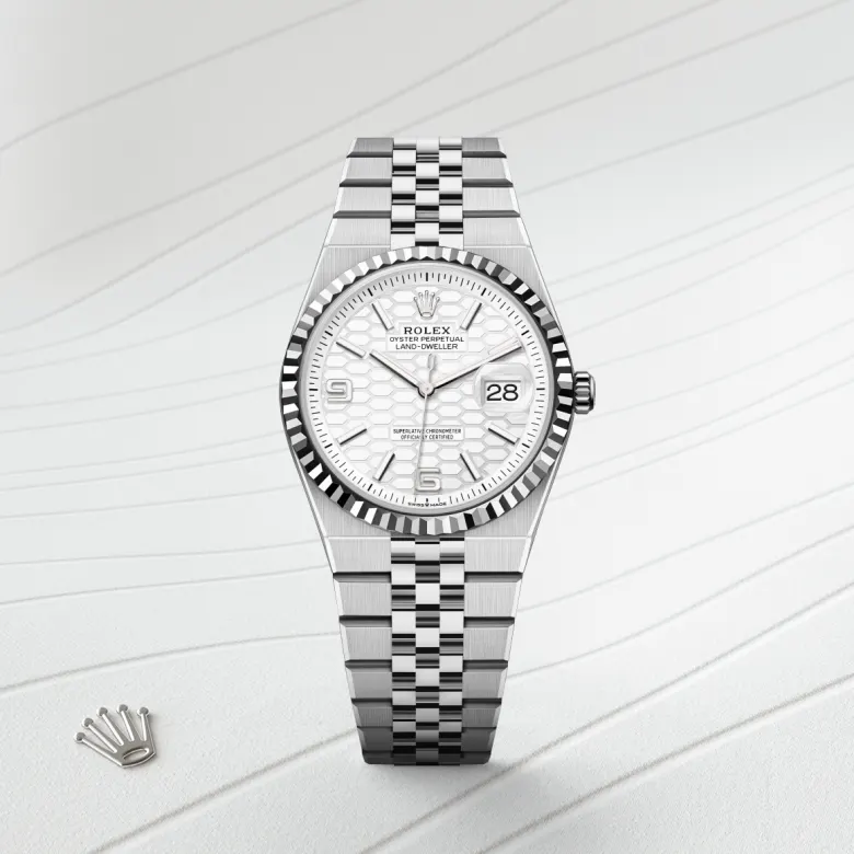 Rolex 
Land-Dweller 36
Oyster, 36 mm, acero Oystersteel y oro blanco
M127234-0001