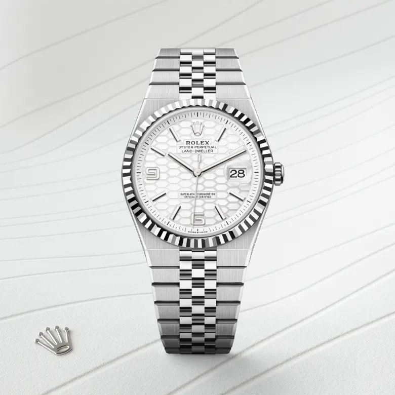 Rolex 
Land-Dweller 40
Oyster, 40 mm, acero Oystersteel y oro blanco
M127334-0001