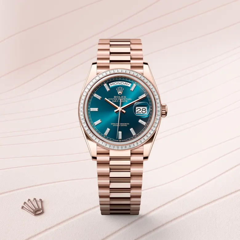 Rolex 
Day-Date 36
Oyster, 36 mm, oro Everose y diamantes
M128395TBR-0032