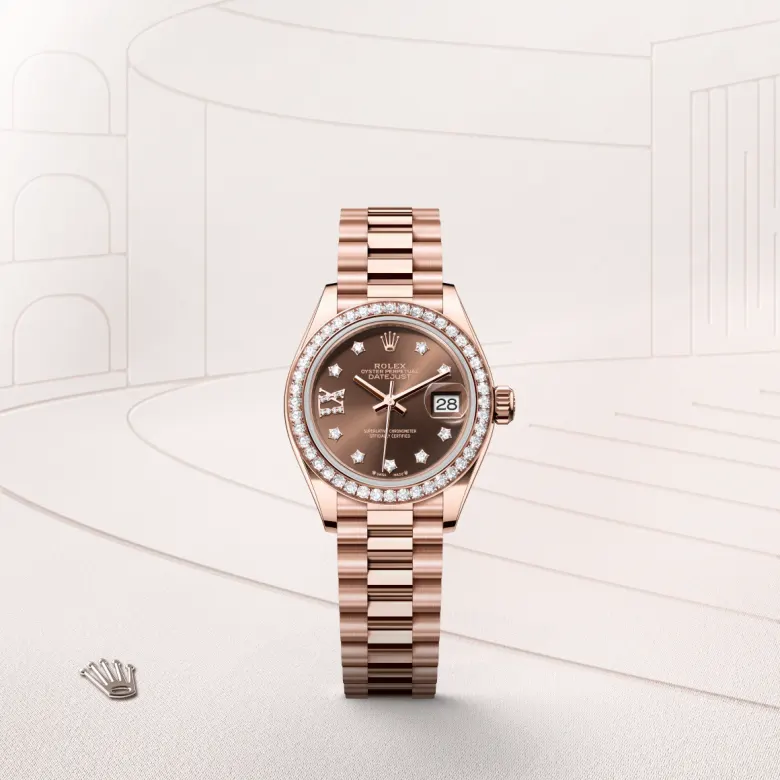 Rolex 
Lady-Datejust
Oyster, 28 mm, oro Everose y diamantes
M279135RBR-0001