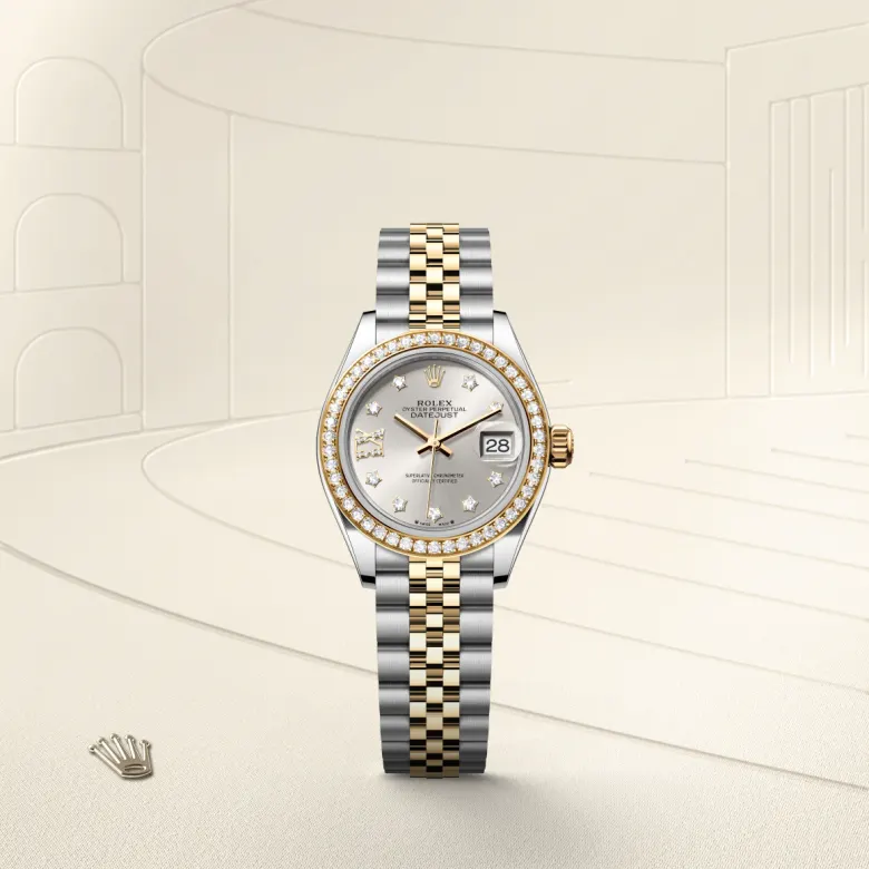 Rolex 
Lady-Datejust
Oyster, 28 mm, acero Oystersteel, oro amarillo y diamantes
M279383RBR-0003