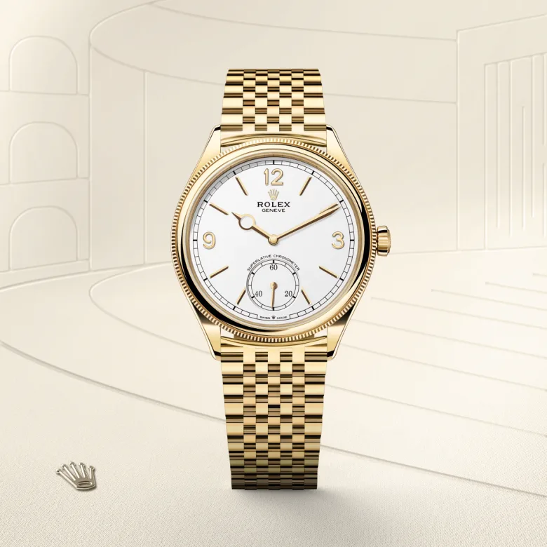 Rolex 
1908
39 mm, oro amarillo de 18 quilates, acabado pulido
M52508-0008