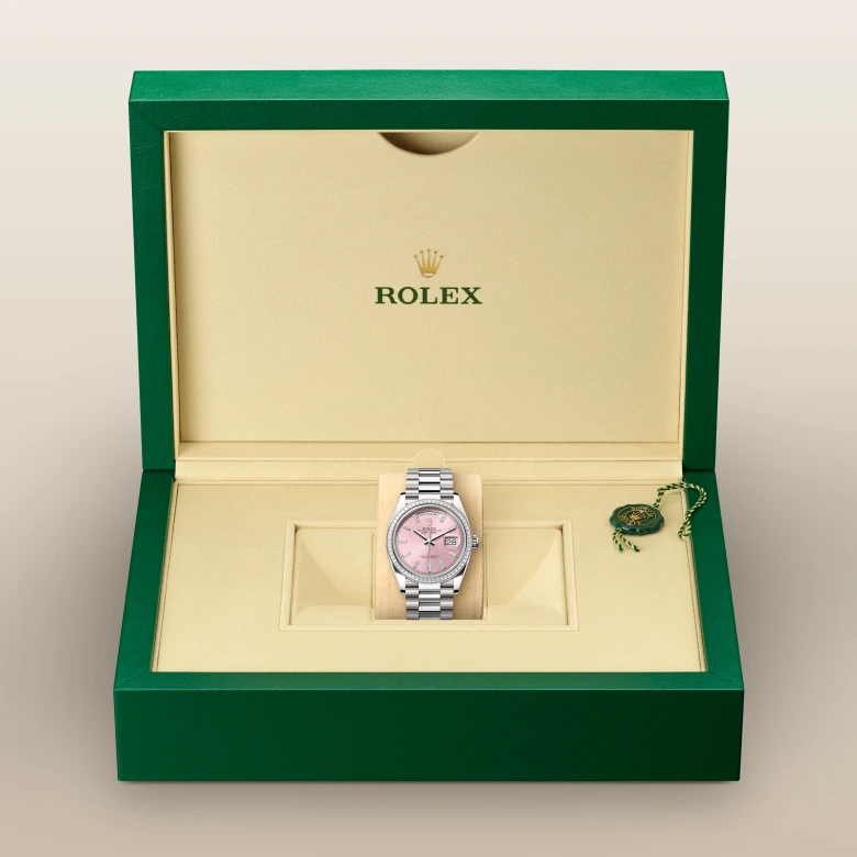 Rolex 
Day-Date 36
Oyster, 36 mm, oro blanco y diamantes
M128399TBR-0029