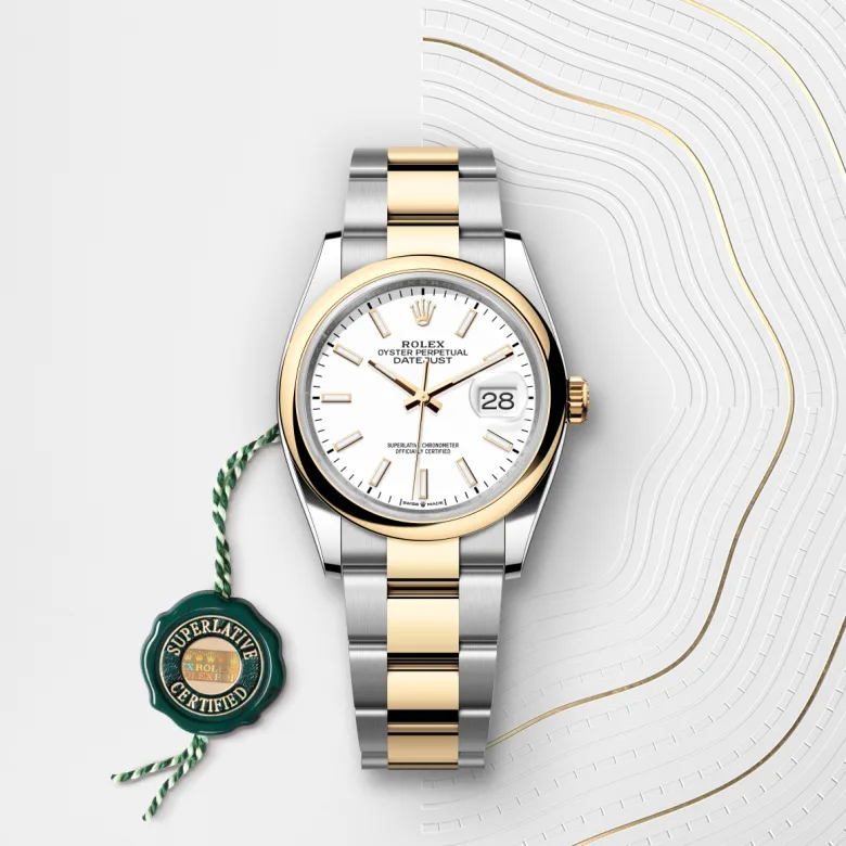 Rolex 
Datejust 36
Oyster, 36 mm, acero Oystersteel y oro amarillo
M126203-0020